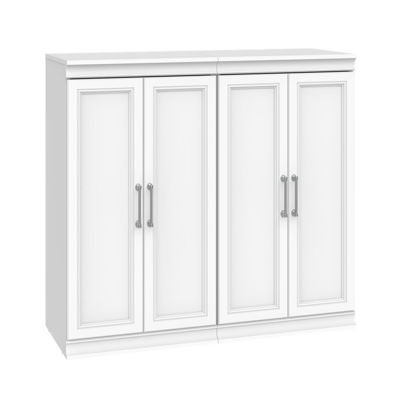 Modular Storage 21.38" W Closet System with Doors, White