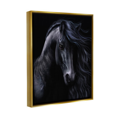 «Black Stallion Portrait», reproduction sur toile