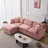 105" Modular Sectional Couch,Upholstered Soft Chenille Fabric Sofa,3 Seater With Ottoman L Shape Sofa-192310021