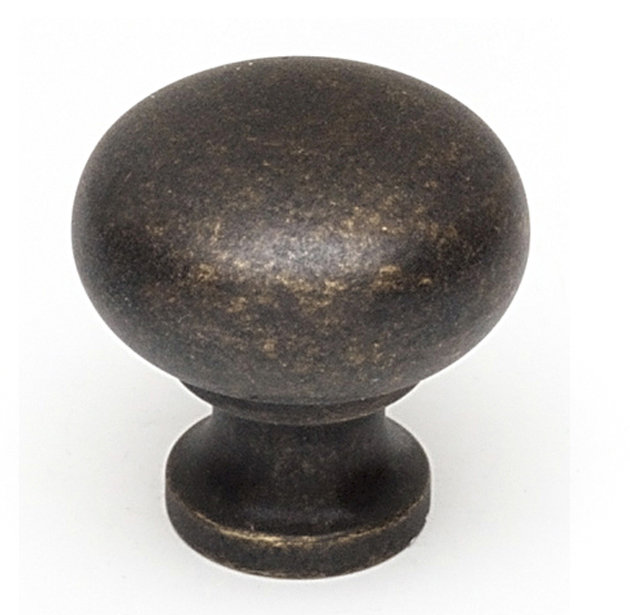 Mushroom Knob, Barcelona, 0.75" H x 0.75" W x 0.44" D
