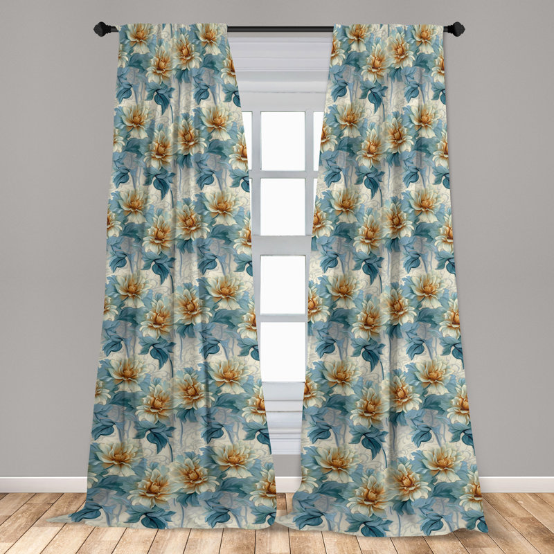 Semi Sheer Curtain Pair, 28" W x 63" L