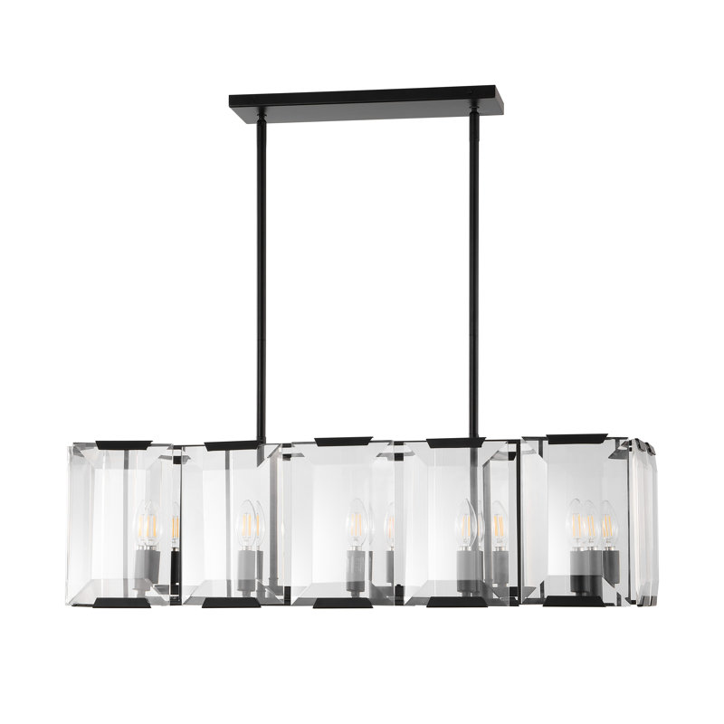 Lustre carré / rectangulaire à 10 lumières Caputo Lafe
