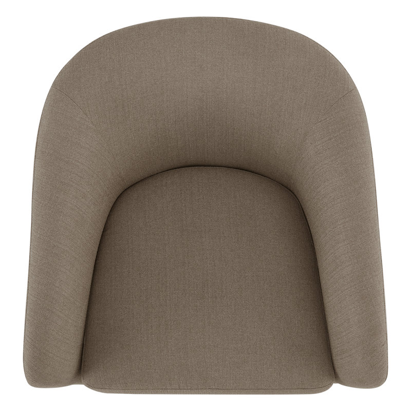 Bennett Upholstered Swivel Barrel Chair (Set of 2), Flanigan Slate Linen