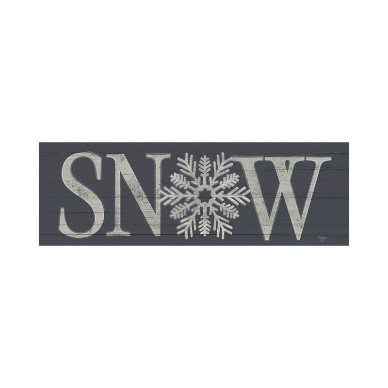 Neige - impression d'art mural sur toile tendue, H 12 po x l 36 po, Toile tendue, Ne s’applique pas