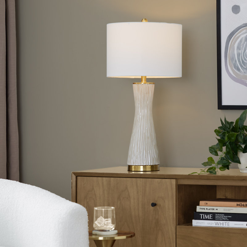 Lampes de table en céramique 28 po avec abat-jour en lin Gracelynn