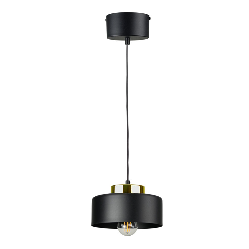 1 - Light Drum Pendant, Black