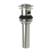 Push Pop-Up Bathroom Sink Drain with Overflow Holes