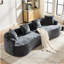 Boneless Curved Loveseat With Deep Seat, Memory Foam Cushions, And 3 Plush Pillows For Small Spaces, No Assembly Required.-1071350154
