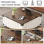 Table basse à plateau relevable avec rangement, table centrale carrée en bois