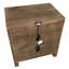 Table de chevet rustique de style transitionnel avec finition brune, chargeur intégré, glissières à roulement à billes, ports de chevet modernes, 2 tiroirs