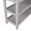 Lit mezzanine double avec tablettes de rangement et bureau sous le lit-946341863-946341861