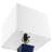 24.5in Blue Modern Sculpted Ceramic Table Lamps