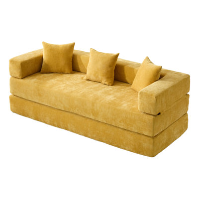 Canapé-lit pliant avec coussins, fauteuil convertible et canapé-lit en mousse à mémoire de forme pliable pour le salon, la chambre d'amis, le bureau personnel, les cabines et les lofts à l'étage