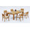 8 Seats 9 Pcs Grade-A Teak Wood Dining Set: 86" Canberra Rectangle Table And 8 Travota Stacking Arm Chairs #11TV1908