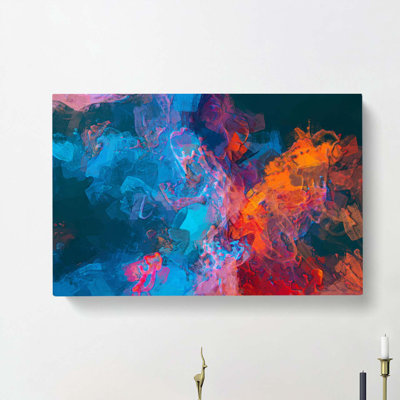 Midnight Smoke In Abstract - Wrapped Canvas Painting