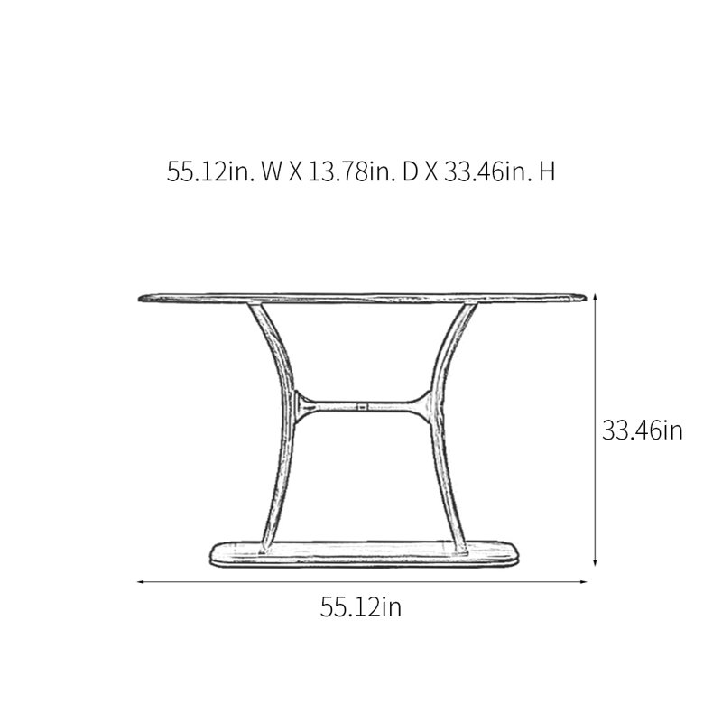 Console Modern Minimalist Luxury, H 33,46 po x l 55,12 po x P 13,78 po