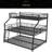 Triple Bunk Bed With Long And Short Ladder And Full-Length Guardrails