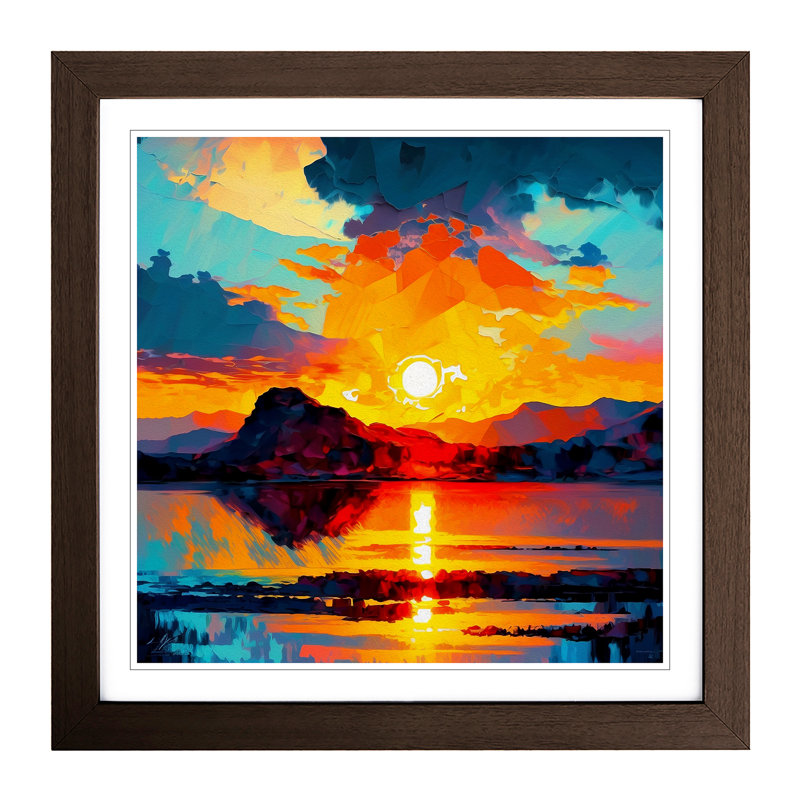 Sunrise Fauvism - Framed Print, Walnut