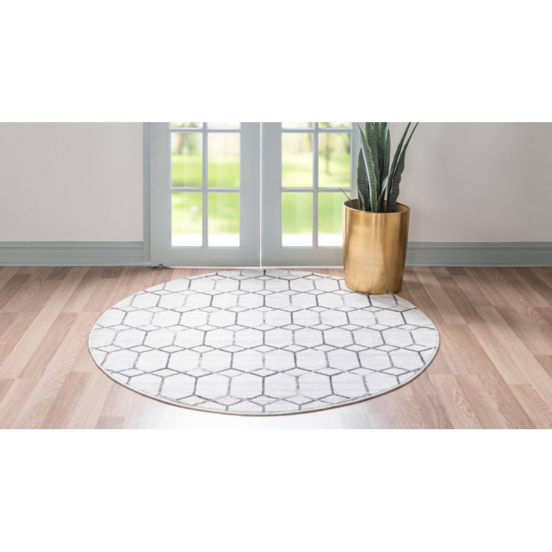 Isayana Geometric Indoor Rug, Round 8'
