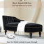 58'' Chaise , Velvet Upholstery, Right Arm Design, Solid Wood Legs, Enhances Room Style Sleeper Chaise, Button , Supports Up To 250 Lbs