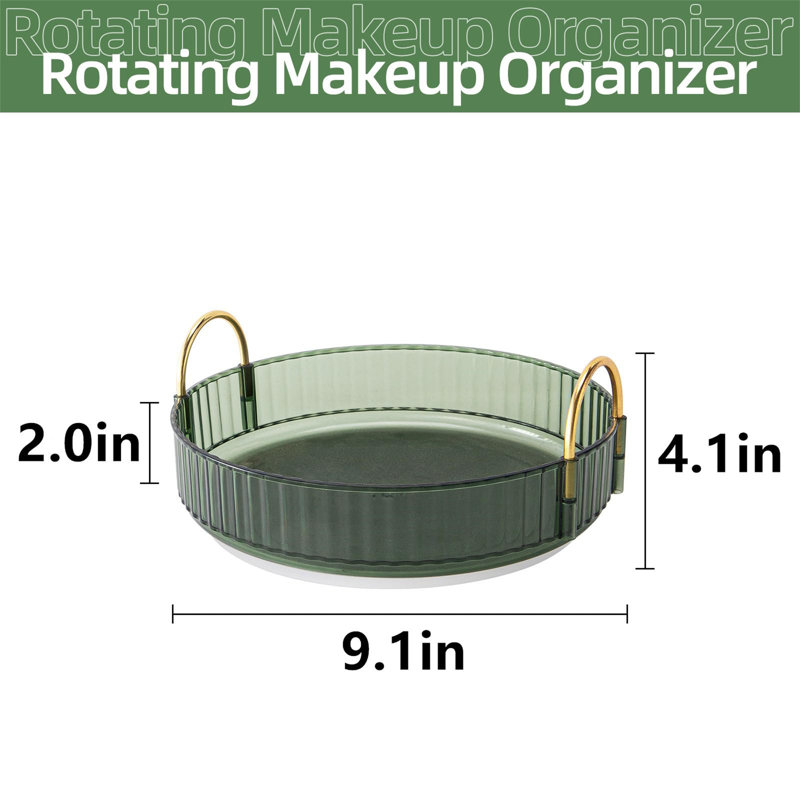 Athea Acrylic 1 Tier Makeup Organiser, Green