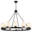 Lustre 12 lumières à abat-jour en verre-133898524