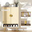 Armoire à chaussures étroite pour rangement pour chaussures d'entrée naturelle