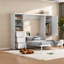 Grands lits escamotables peu encombrants, finition blanche en MDF pour une maison moderne