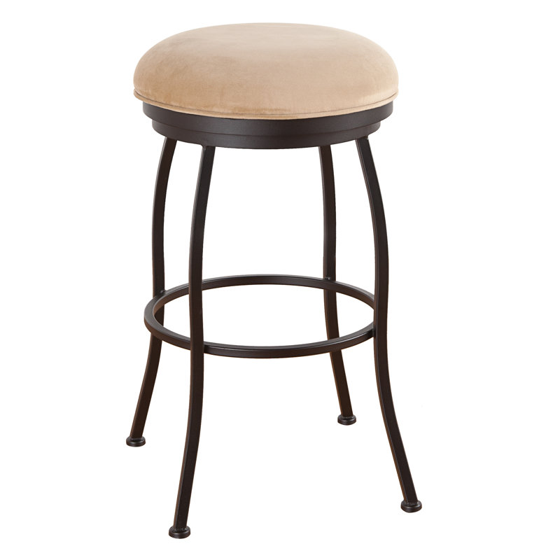 Eglinton Swivel Upholstered Counter Stool with Metal Frame, Sun Bronze, Element Macchiato, Bar Stool (30" Seat Height)