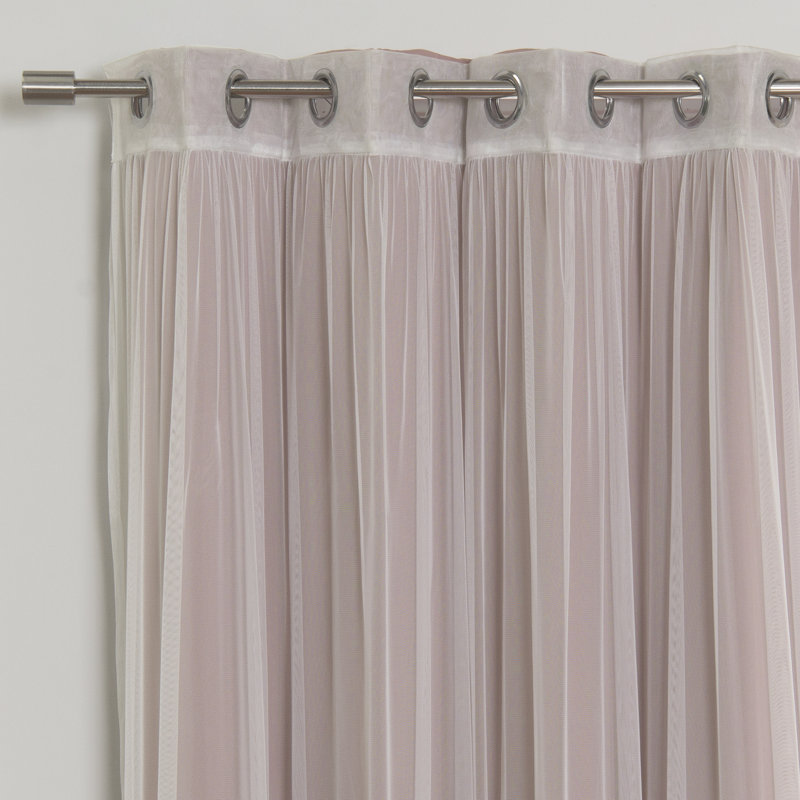 Panneau coulissant en polyester Natascha, L 52 po x L 63 po, Mauve