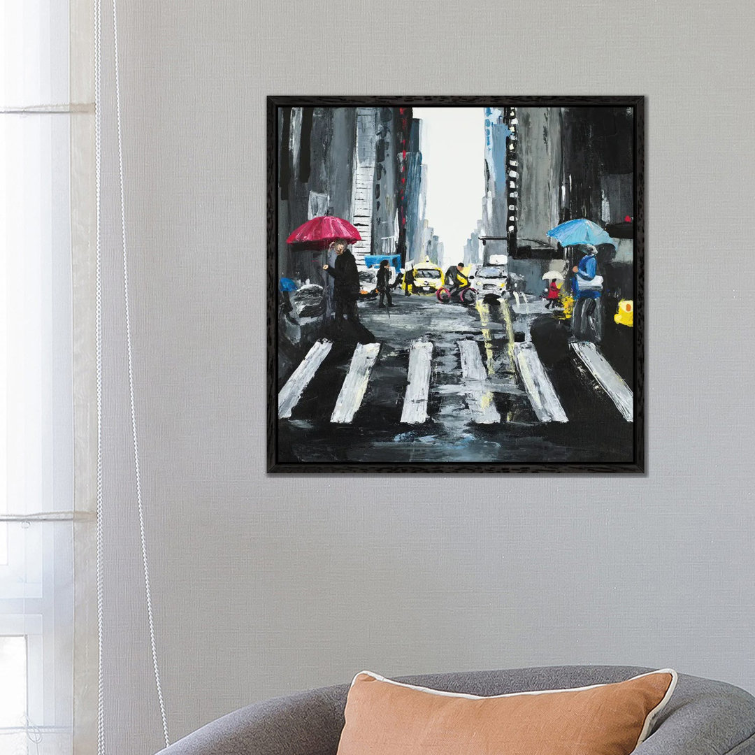 NYC In The Rain von Chelsea Goodrich - Gallery-Wrapped Canvas Giclée on Canvas