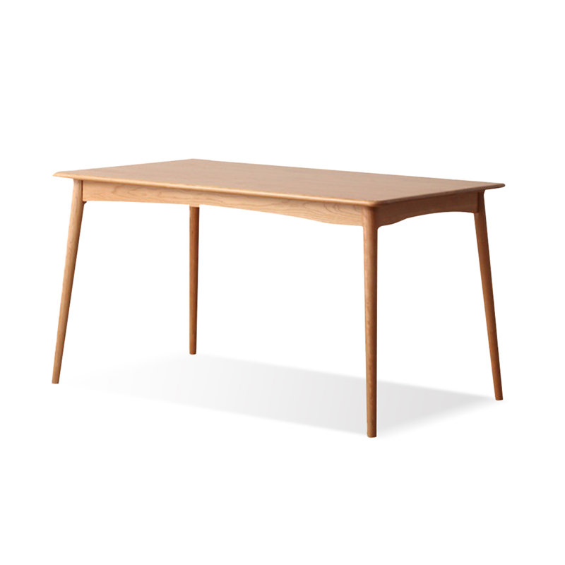 Burlywood Rectangular Solid Dining Table For Dining Room/Kitchen, 29.53"H x 55.12"L x 31.5"W