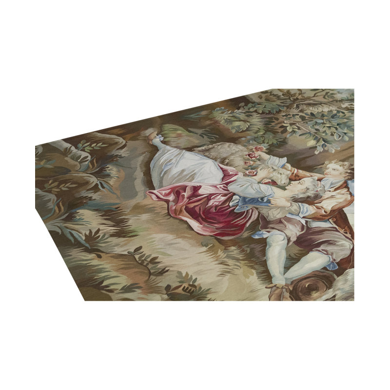 Hand-Knotted High-Quality Ivory Area Rug