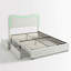 Structure de lit double Boucle avec 2 tiroirs de rangement, lit plateforme tapissier avec tête de lit à DEL, support de lattes en bois massif, aucun sommier nécessaire pour les enfants, les adolescents-1227740254-1227740225