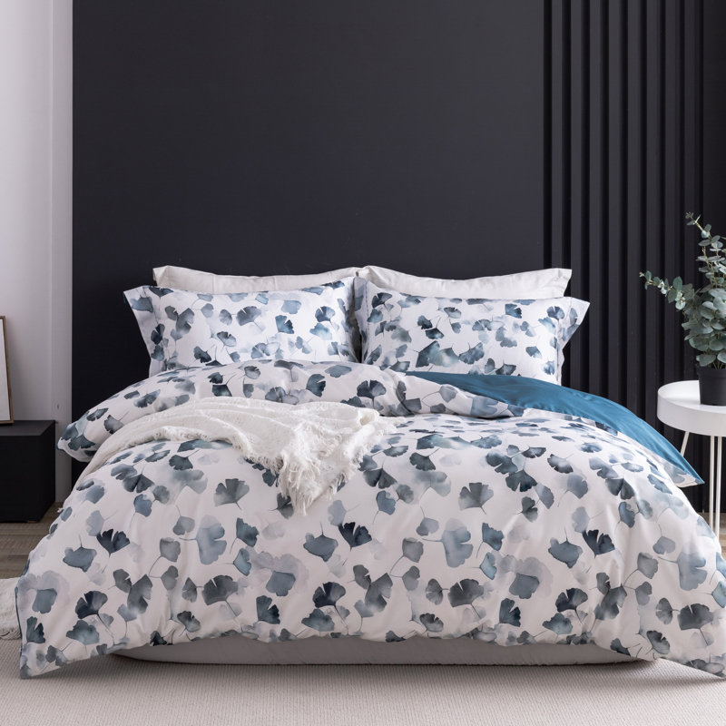 Lunaria 100% Long-Staple Cotton Duvet Cover Set Kovasi Pattern Printed Comforter Cover 3Pcs, Ultra Soft & Breathable Bedding Set