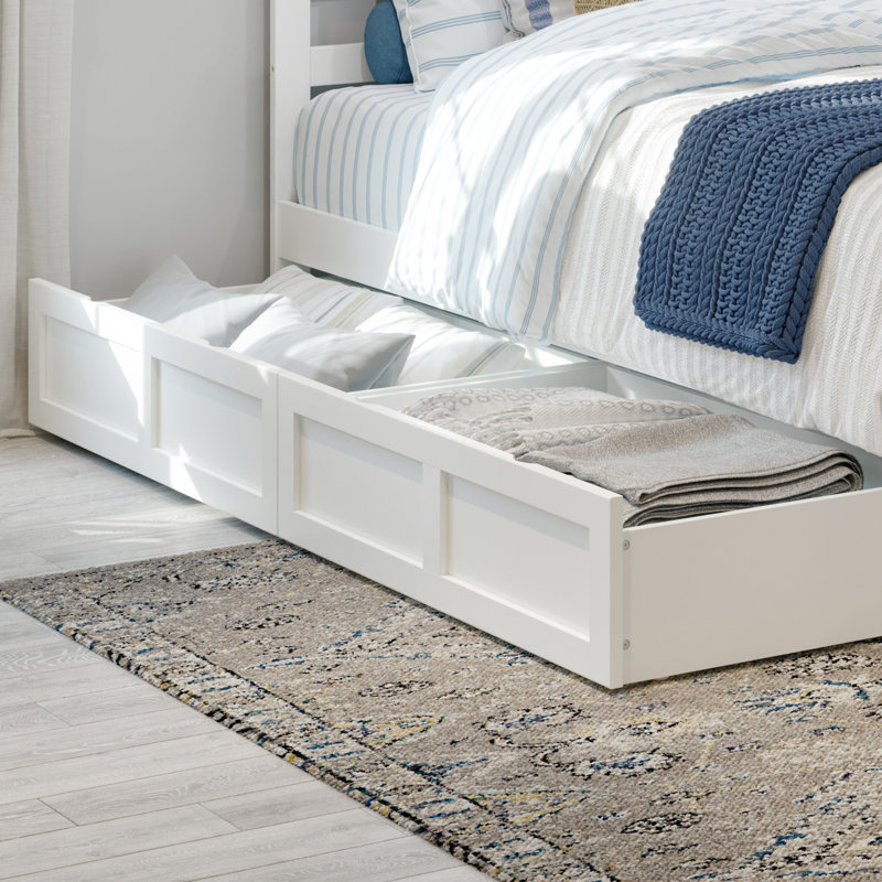 Underbed Storage Drawers, Queen/Twin XL, White
