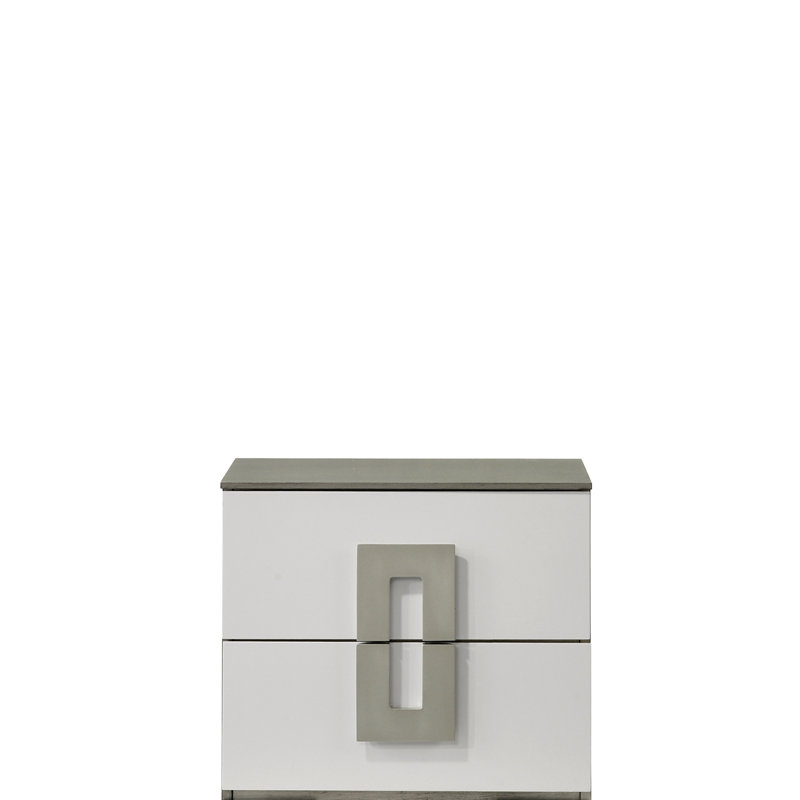 Olivia Contemporary Style 2-Drawer Night Stand Made With Wood(CA Inventory)