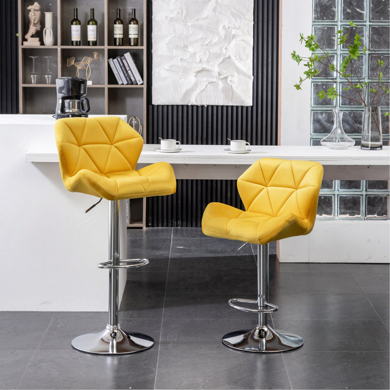 Tabouret de bar Breni, Jaune