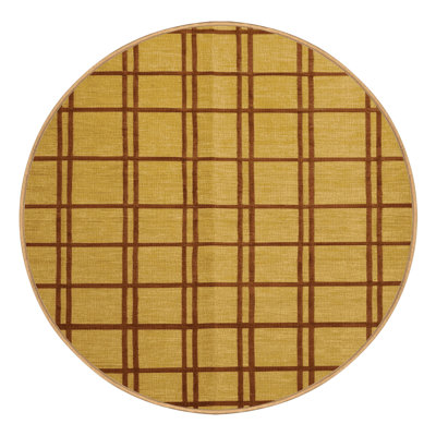 Tapis brun treillis lavable à la machine