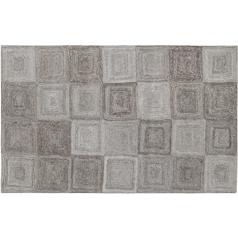 Geometric Indoor Rug, Rectangle 4' x 6'