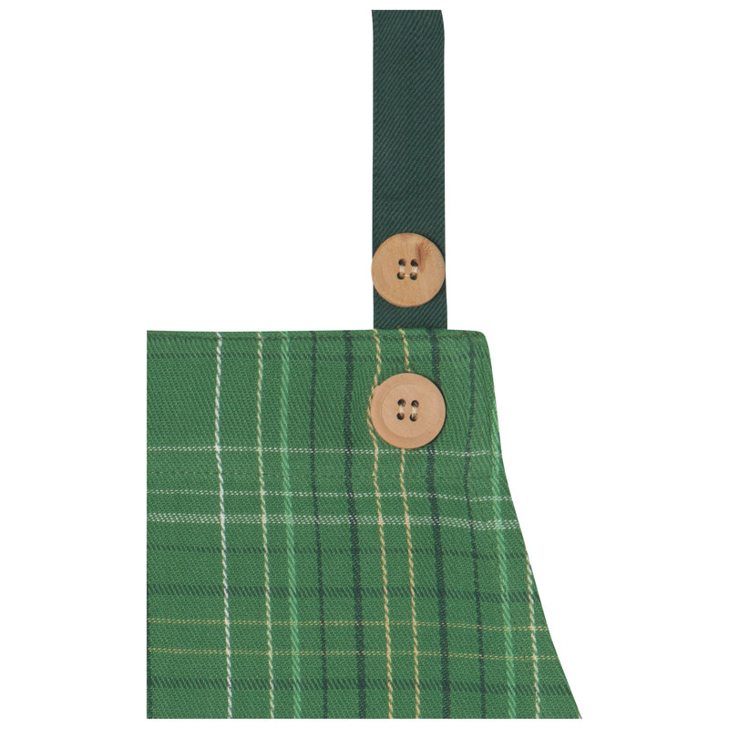 Plaid Cotton Bib Apron
