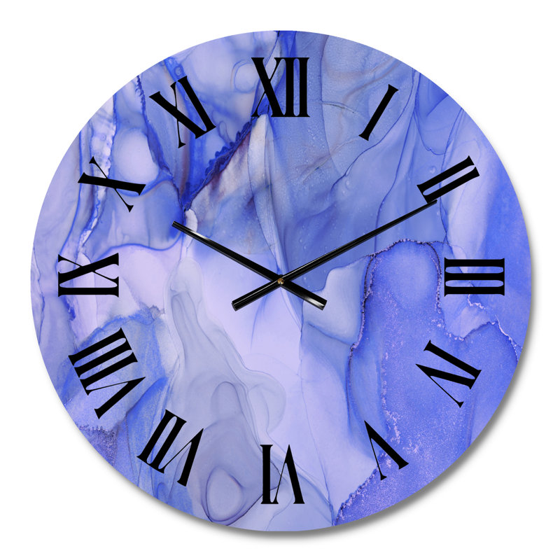 Horloge murale Tender, Petit, Bleu / Noir