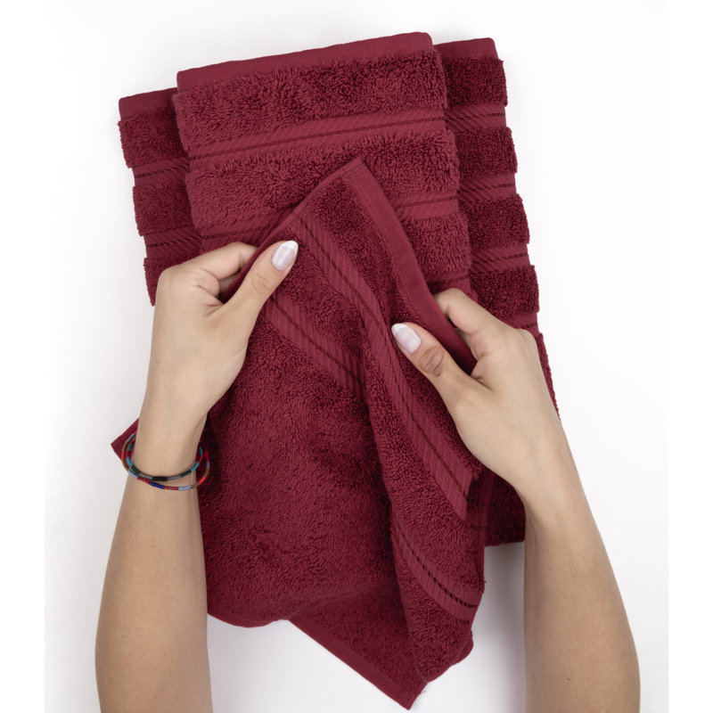Ensemble de serviettes de bain 100% coton de qualité supérieure, collection 6 pièces Darcelle super douce et absorbante