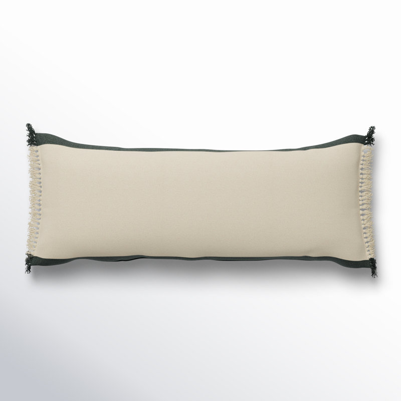 Seona Fringed Cotton Throw Pillow, Pillow Cover Only - No Insert