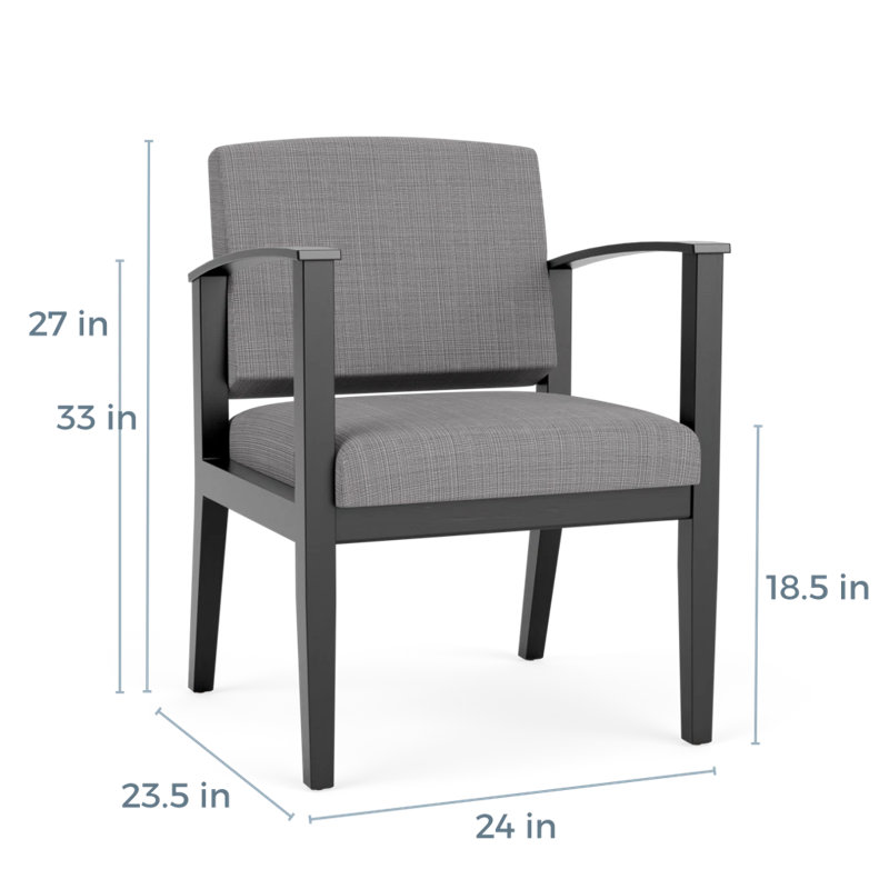 Table de bout en bois Amherst, Noir, Gris chambray