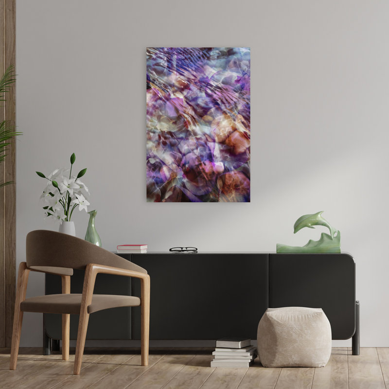 Art contemporain délicat, nature romantique, architecture élégante, H 36 po x l 24 po