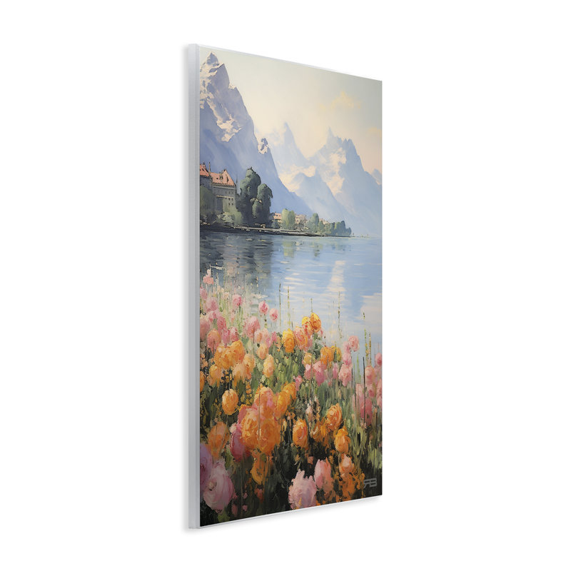 Art mural sur plaque de montagne prairies par Roozbeh Bahramali, H 15 po x l 10 po