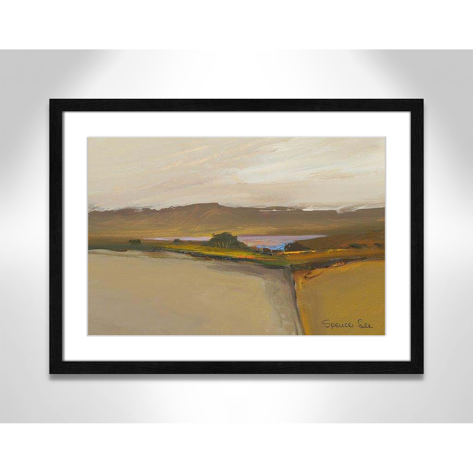 Heaven and Earth IV Print, Black Framed, 17" H x 23" W x 0.75" D