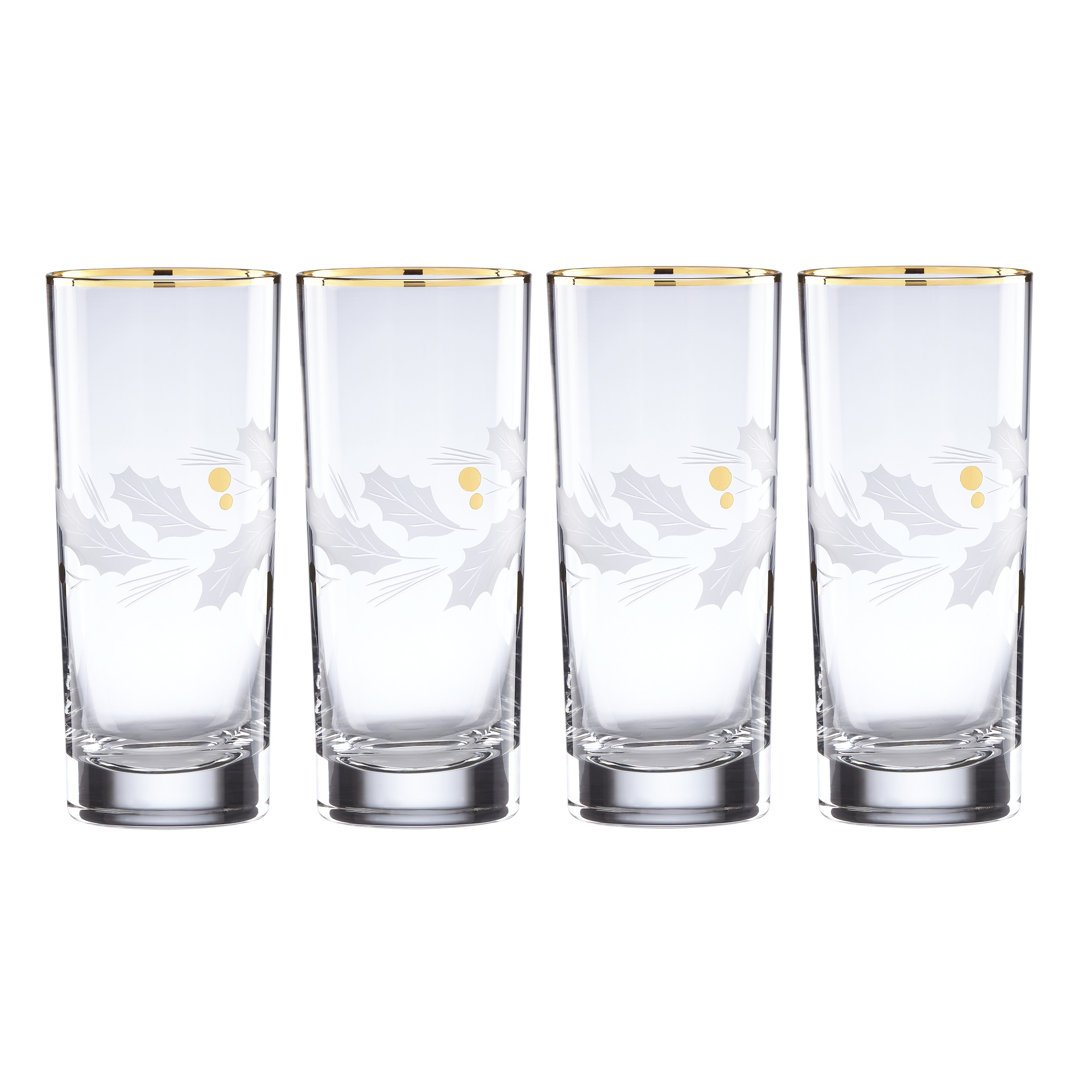 Holiday Gold 4-Piece Glassware Set Lenox