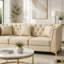 Canapé Chesterfield modulaire 3 places léger avec 2 repose-pieds, similicuir et pieds en métal Light-1704650752-1704650764